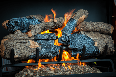Fire logs used in indoor gas fireplaces (Clearwater Gas does not sell fireboxes).